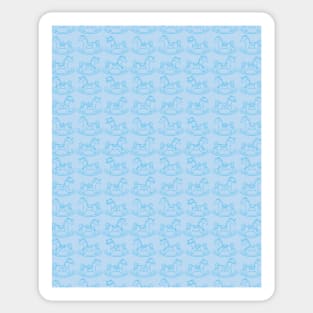 Cute and Adorable Rocking Horse Seamless Pattern Design Sticker